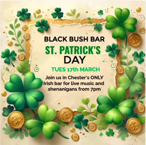 Chestertourist.com - Black Bush Irish Bar 56 to 60 Lower Bridge Street Chester Page One